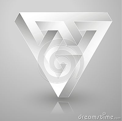 Impossible geometry. Optical illusion Vector Illustration