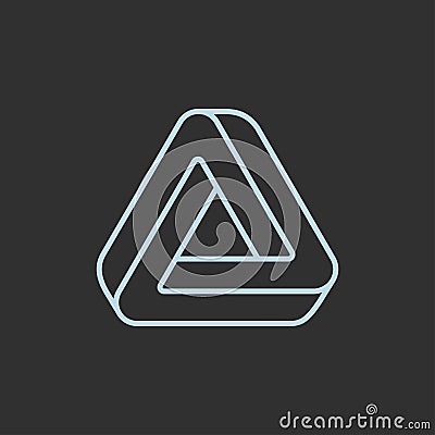 Impossible triangle logo Vector Illustration