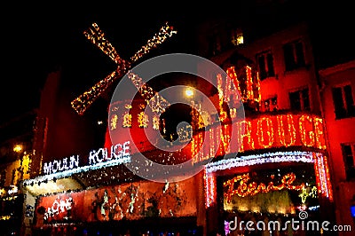 Impressionistic Moulin Rouge Editorial Stock Photo