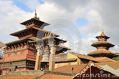 The impressive architecture of Patan Durbar Square Stock Photo