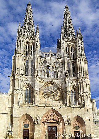 Burgos Medieval Cathedral Stock Photo