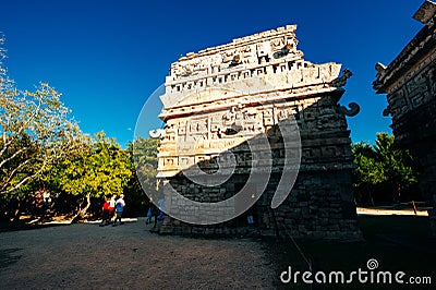 Impressive Chichen Itza Maya Pyramid called El Castillo, mexico Editorial Stock Photo