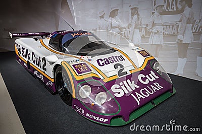 Impressive and historic Jaguar XJR-9 LM V12 from 1988 Editorial Stock Photo