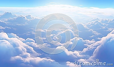 impressive image of an aerial view of beautiful clouds on a lovely day. Generative AI Stock Photo