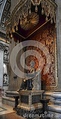 Dazzling interior of San Pietro Editorial Stock Photo