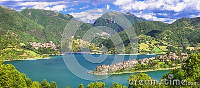 Impressive views of Turano lake Stock Photo