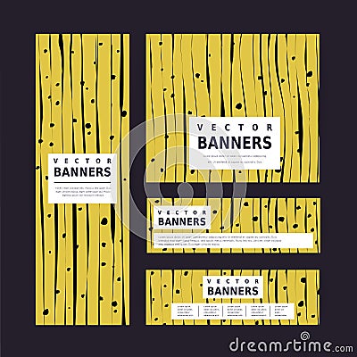 Impressive yellow banner template design Vector Illustration