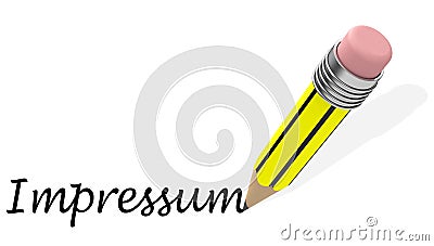 The impressum Stock Photo