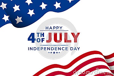 Fourth of July background - American Independence Day vector illustration Cartoon Illustration