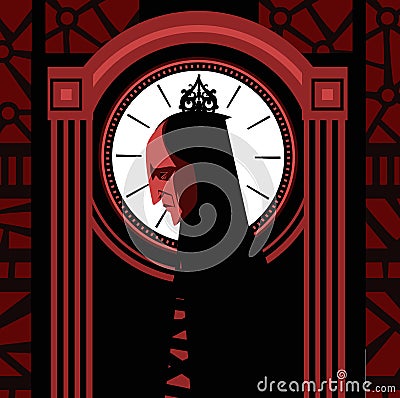 Red masque of death edgar alan poe horror tale Vector Illustration