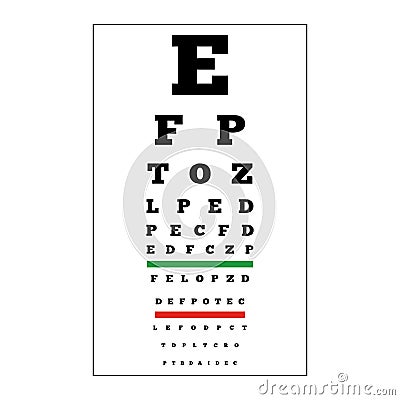 Optical Eye test vector design Vector Illustration