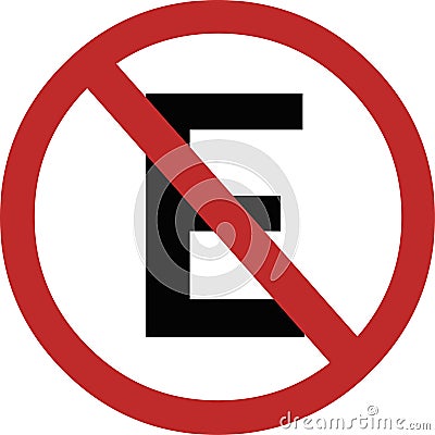 traffic sign forbidden parking Vector Illustration