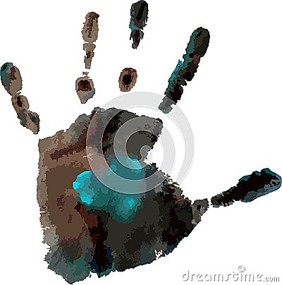 The imprint of the palm Vector Illustration