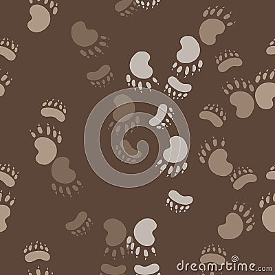 Imprint of the paw of the bear. Vector Illustration