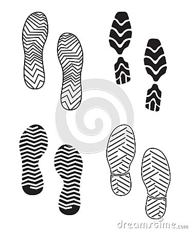 Imprint soles shoes - sneakers Vector Illustration