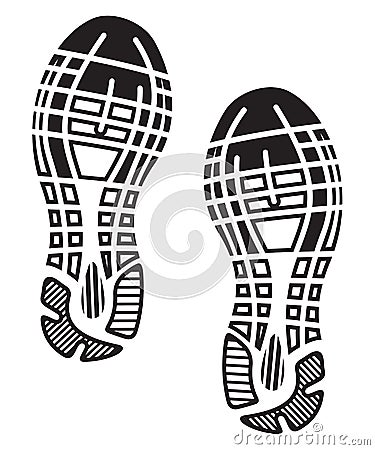 Imprint soles shoes - sneakers Vector Illustration