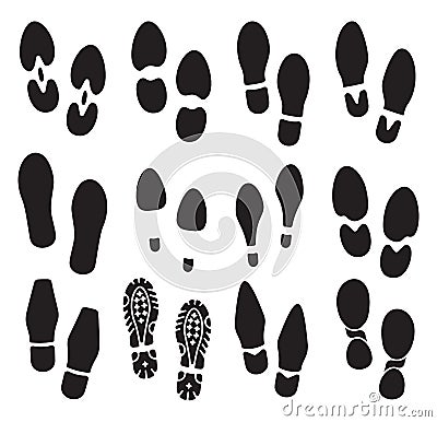 Imprint soles shoes Vector Illustration