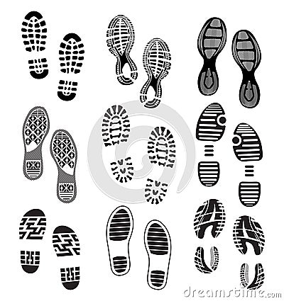 Imprint soles shoes Vector Illustration