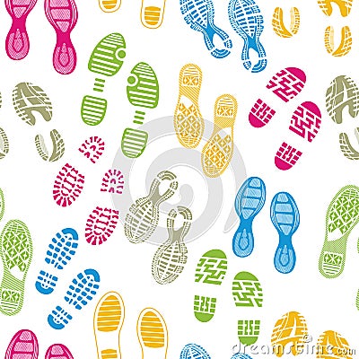 Imprint soles shoes Vector Illustration