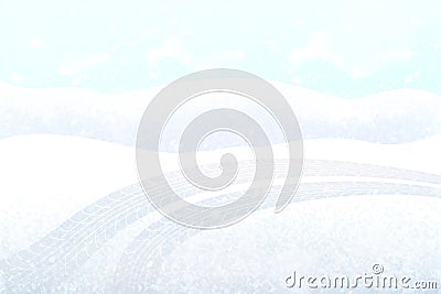 Imprint from Tyres of Car, Trasport Tire Trace Vector Illustration