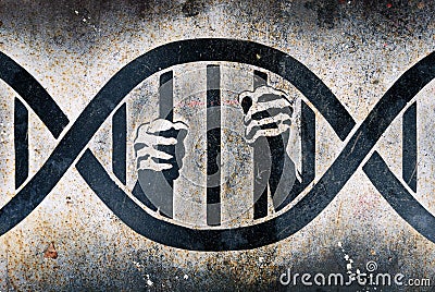 Imprisoned in DNA cage Stock Photo