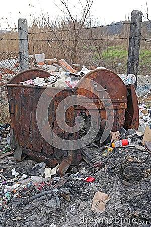 Improper Waste Disposal Stock Photo