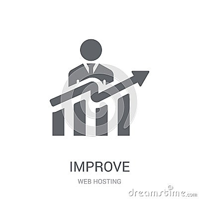 Improve icon. Trendy Improve logo concept on white background fr Vector Illustration