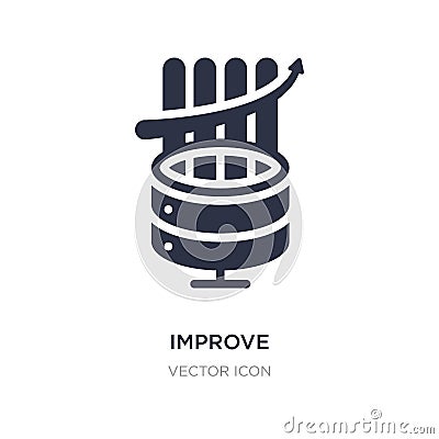 improve icon on white background. Simple element illustration from Web hosting concept Vector Illustration