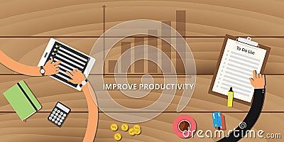 Improve productivity concept Vector Illustration