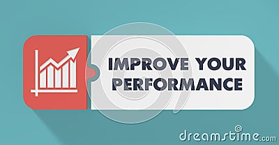 Improve Your Performance Concept in Flat Design. Stock Photo