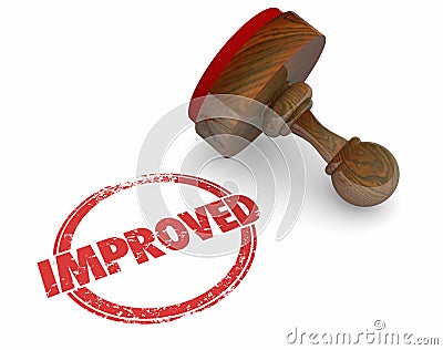 Improved Stamp Word New Update Better Product Stock Photo