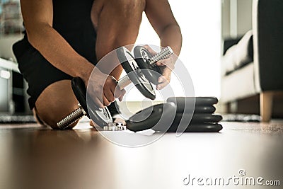 Improvement and getting stronger in fitness Stock Photo
