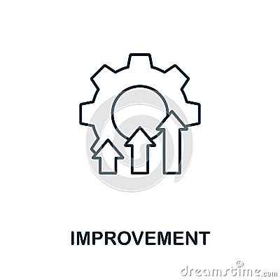 Improvement icon outline style. Thin line creative Improvement icon for logo, graphic design and more Stock Photo