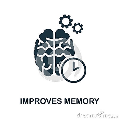 Improves Memory icon. Simple element from yoga collection. Creative Improves Memory icon for web design, templates Vector Illustration