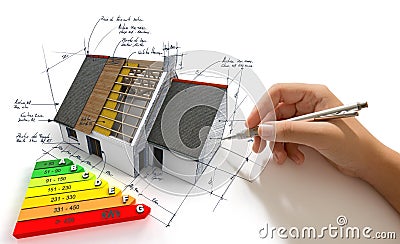 Improving energy efficiency Stock Photo