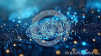 Improving security with digital biometric system using fingerprint scanning for human Stock Photo