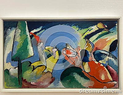 Improvisation XIV, 1910, by Vassily Kandinsky at Centre Pompidou in Paris, France Editorial Stock Photo