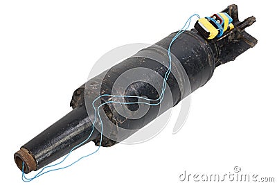 Improvised explosive device IED from tank projectile Stock Photo