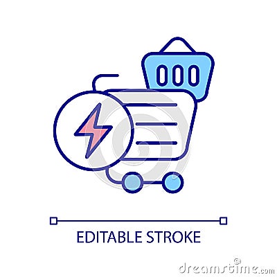 Impulse buying RGB color icon Vector Illustration