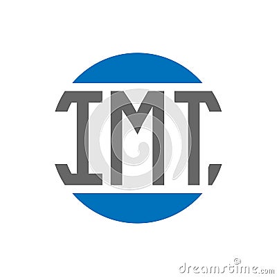 IMT letter logo design on white background. IMT creative initials circle logo concept. IMT letter design Vector Illustration