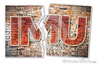 IMU which means Unique Municipal Tax the most unpopular italia Stock Photo