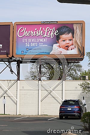 Inaccurate prolife america billboards 2I9A9801 Editorial Stock Photo
