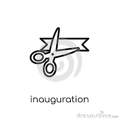inauguration icon. Trendy modern flat linear vector inauguration Vector Illustration
