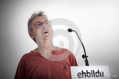 Inauguration of the new Headquarters of EH Bildu coalition of leftist Basque independence parties. Editorial Stock Photo