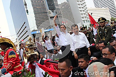 Inauguration of the President and Vice President of Indonesia Joko Widodo and Jusuf Kalla Editorial Stock Photo