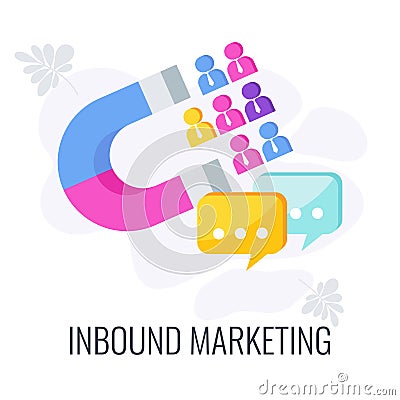 Inbound Marketing icon. Digital marketing. Internet Content Vector Illustration