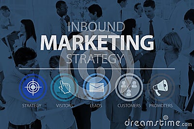 Inbound Marketing Marketing Strategy Commerce Online Concept Stock Photo