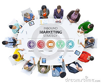 Inbound Marketing Strategy Advertisement Commercial Branding Co Stock Photo