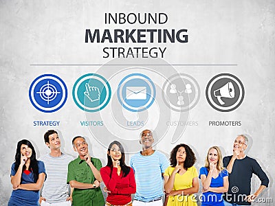 Inbound Marketing Strategy Advertisement Commercial Branding Co Stock Photo