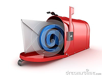 Inbox Concept with Mailbox Stock Photo